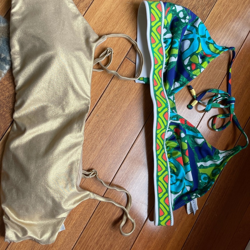 2 Like New Trina Turk Bikini Tops size 12